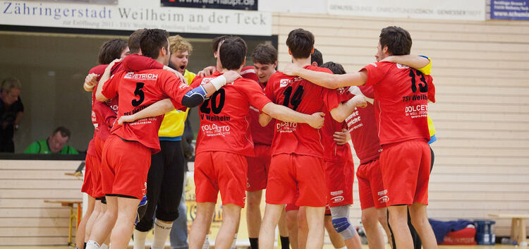 Bezirksliga Handball, TSV Weilheim gegen SG Lenningen, Jubel der Weilheimer