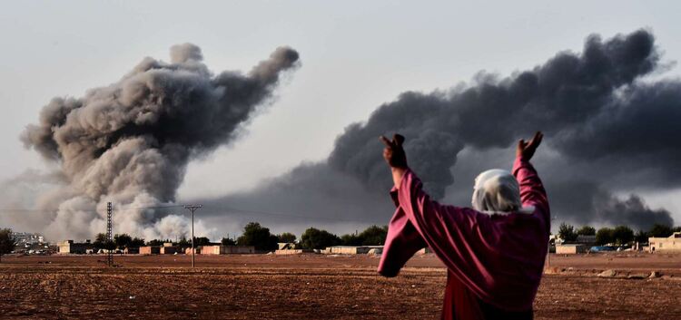 Kampf um die syrische Grenzstadt Kobane. Auch Hamza S. hat im Norden Syriens für den IS gekämpft.Foto: dpa