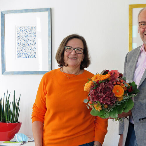 Seit 20 Jahren sind Martina Berchtold und Geschäftsführer Eberhard Haußmann vom Kreisdiakonieverband ein Team.  Foto: pr