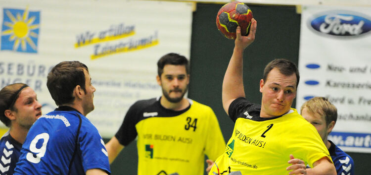 Handball-BezirksligaTSV Owen(gelb) - HT Uhingen-Holzhausen (blau)Tobias Bäuchle