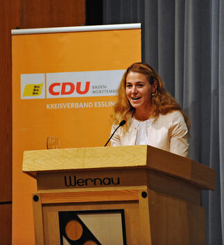 CDU Nominierungskonferenz im Quadrium, Wernau, Natalie Pfau, Zweitkandidatin