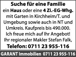Suche für eine Familie