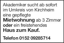 Mietwohnung oder Haus