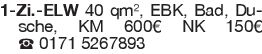 1-Zi.-ELW 40 qm², EBK, Ba