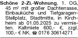 Schöne 2-Zi.-Wohnung, 1.