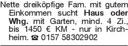 Nette dreiköpfige Fam. mi