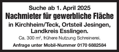 Suche Nachmieter