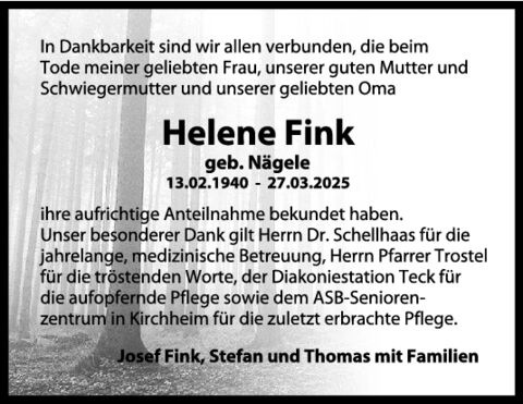 Danksagung Helene Fink