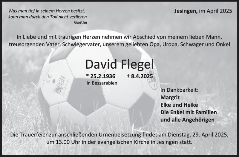 Trauer David Flegel Trauer David Flegel