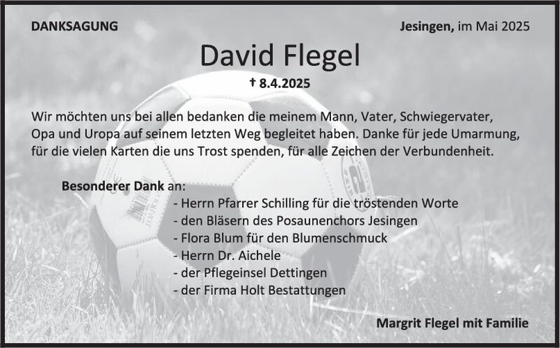 Danksagung David Flegel