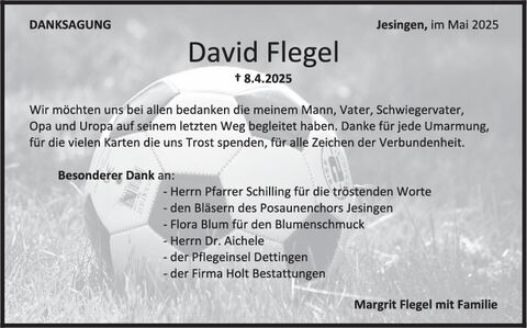 Danksagung David Flegel