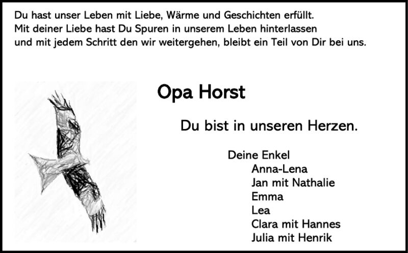 Nachruf Horst Schober