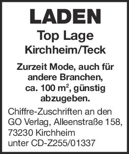 Laden Top Lage Kirchheim