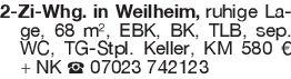 2-Zi-Whg. in Weilheim, ru