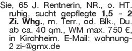 Sie, 65 J. Rentnerin, NR.