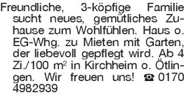 Freundliche, 3-köpfige Fa