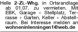 Helle 2-Zi.-Whg. in Ortsr