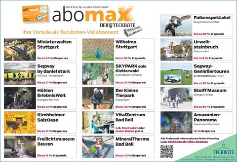 Abomax Sammelanzeige halbe Seite
