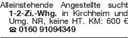 Alleinstehende Angestellt