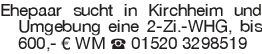 Ehepaar sucht in Kirchhei