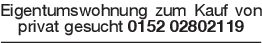 Eigentumswohnung zum Kauf