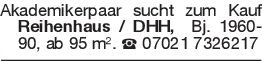 Akademikerpaar sucht zum