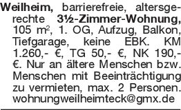 Weilheim, barrierefreie,