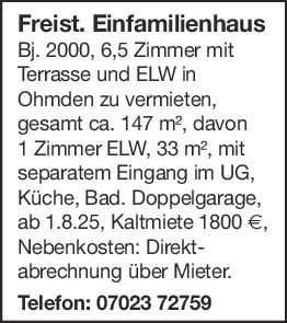 Haus zu vermieten