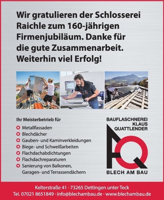 Wir gratulieren Schloss. Raichle