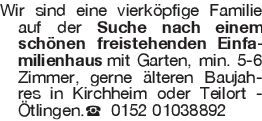 Wir sind eine vierköpfige