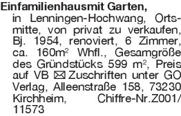 Einfamilienhaus mit Garte