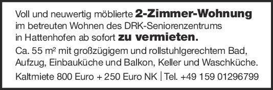 Verm. 2-Zi.-Whg. betreutes Wohnen