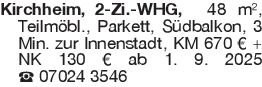 Kirchheim, 2-Zi.-WHG, 48