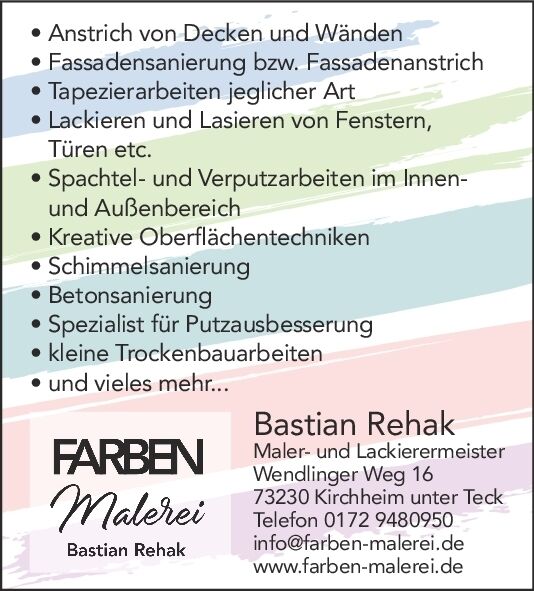 Farben Malerei Leistungen