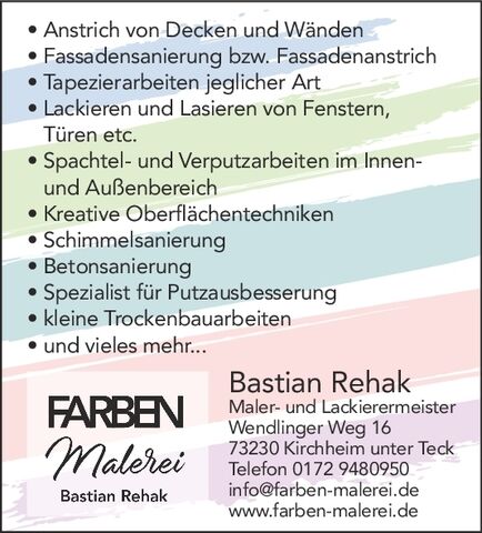 Farben Malerei Leistungen