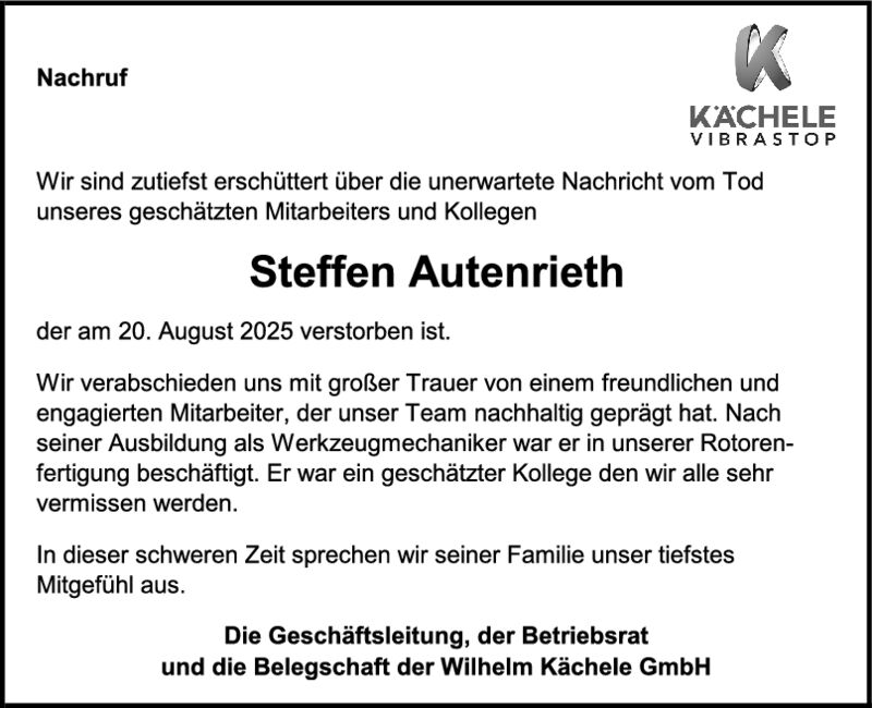Nachruf Steffen Autenrieth