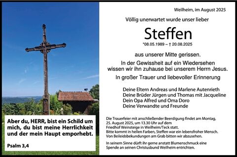 Trauer Steffen