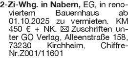 2-Zi-Whg. in Nabern, EG,