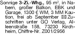 Sonnige 3-Zi.-Whg., 95 m²