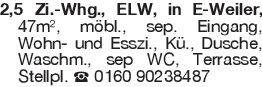2,5 Zi.-Whg., ELW, in E-W