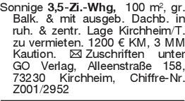 Sonnige 3,5-Zi.-Whg, 100