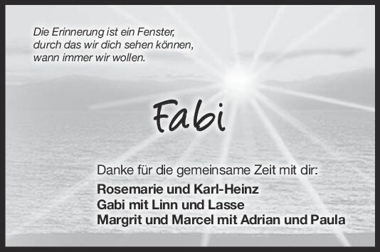 Nachruf Fabi