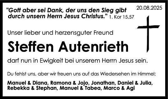 Trauer Steffen Autenrieth