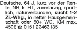 Deutsche, 64 J, kurz vor