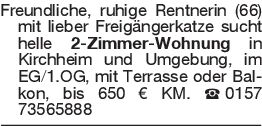 Freundliche, ruhige Rentn