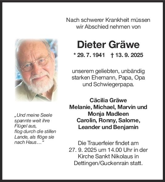 Trauer Dieter Gräwe
