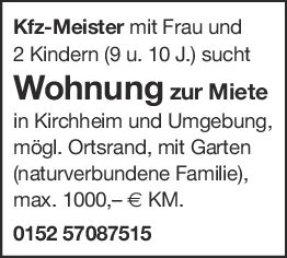 Familie sucht Wohnung