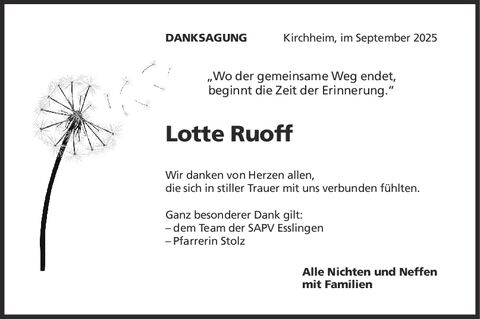 Danksagung Lotte Ruoff