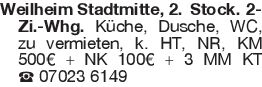 Weilheim Stadtmitte, 2. S