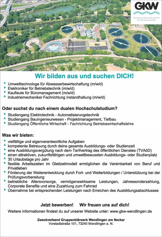 Wir bilden aus und suchen Dich!
